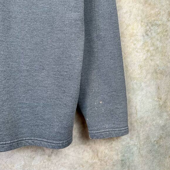 Vintage 90s Jerzees Blank Sweatshirt Mens Sz L Dark Gray Pullover Round Neck - Picture 7 of 9